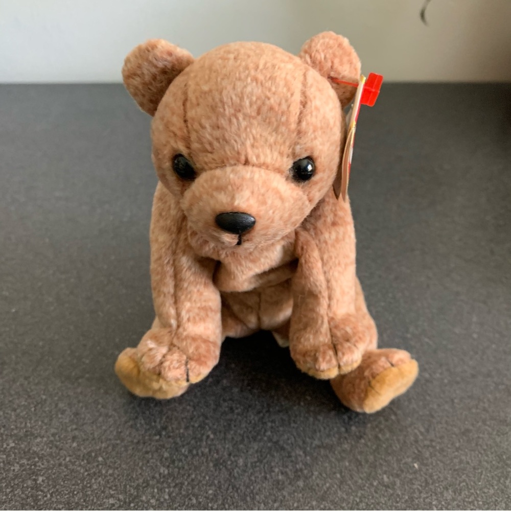 3/$12! Ty Beanie Baby - Pecan the Bear - MWMT!
